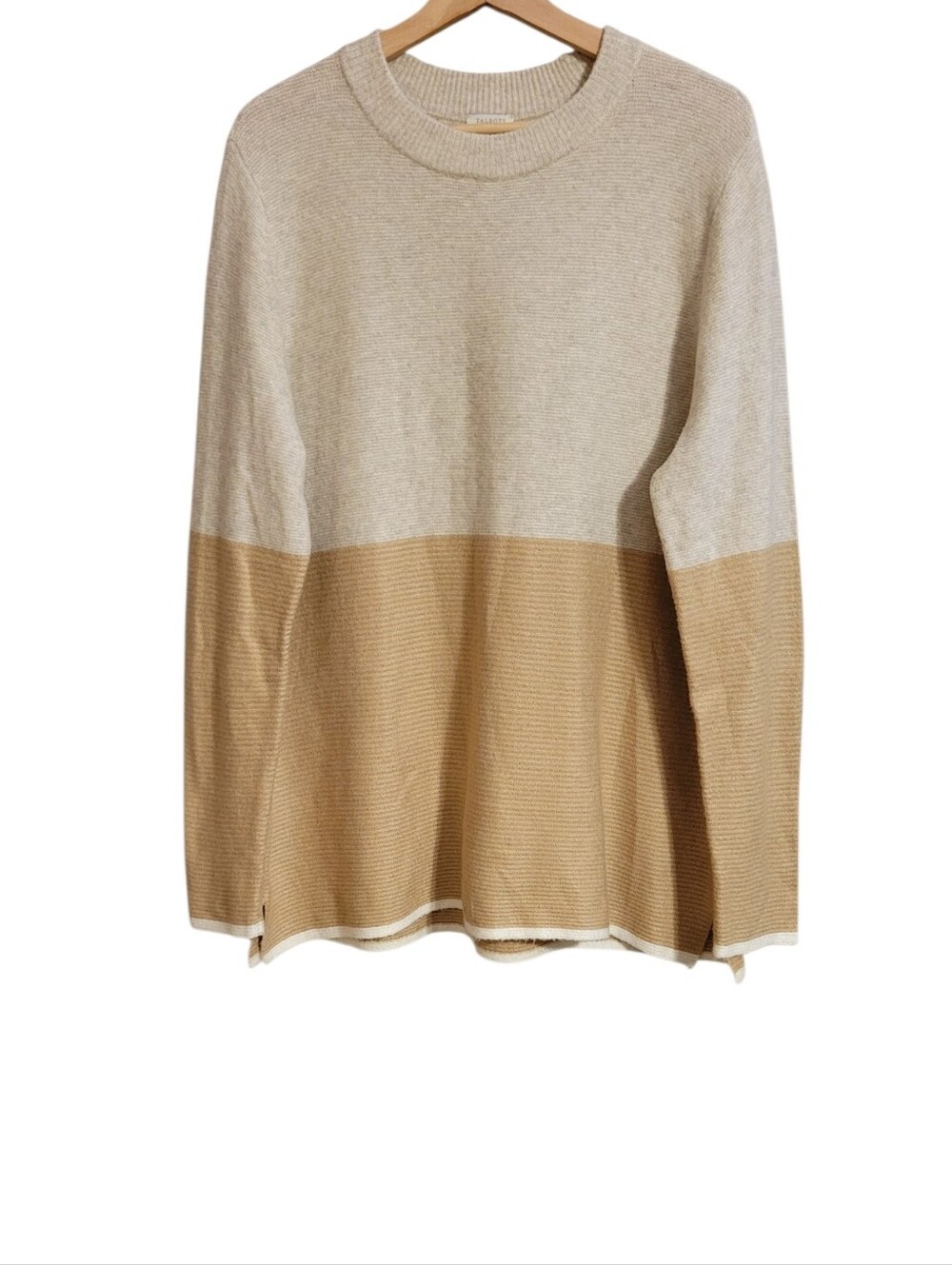 Talbots Beige Colorblock Sweater